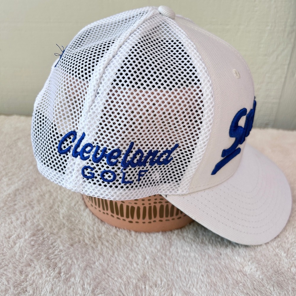 Srixon Tour Original Trucker Cap White Royal Blue Cleveland Golf Hat 11203378 - Picture 4 of 8